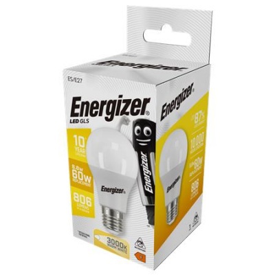 LED žiarovka, E27, klasická guľa, 8,8W (60W), 806lm, 3000K, ENERGIZER