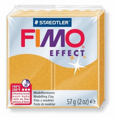 Modelovacia hmota, 57 g, polymérová, FIMO "Effect", kovovo zlatá