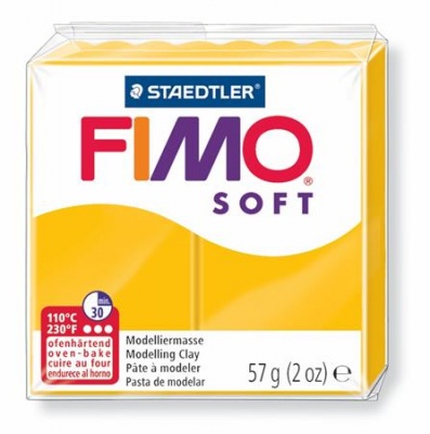 Modelovacia hmota, 57 g, polymérová, FIMO "Soft", žltá