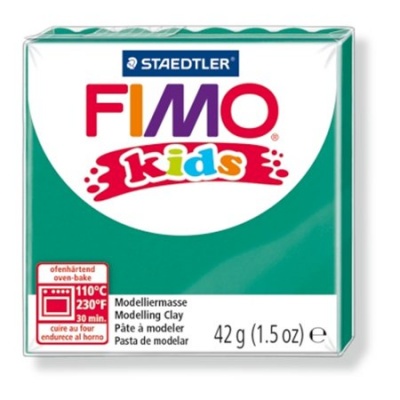 Modelovacia hmota, 42 g, FIMO "Kids", zelená