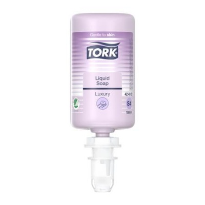 Tekuté mydlo, 1 l, S4 systém, TORK "Luxus Soft", fialová