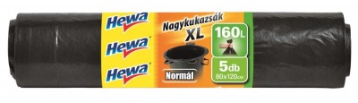 Vrecia na odpadky, 160 l, 5 ks/bal,  HEWA, "XL"