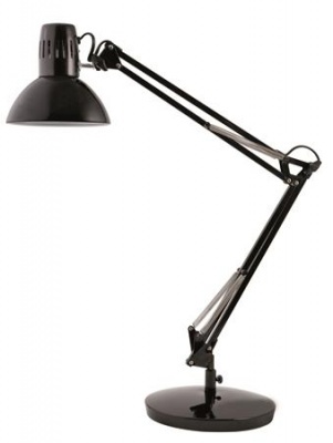 Stolová lampa, 11 W, ALBA "Architect", čierna