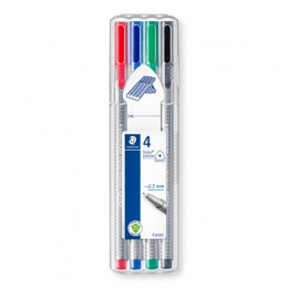 Liner, sada, 0,3 mm, STAEDTLER "Triplus STAEDTLER Box", 4 rôzne farby